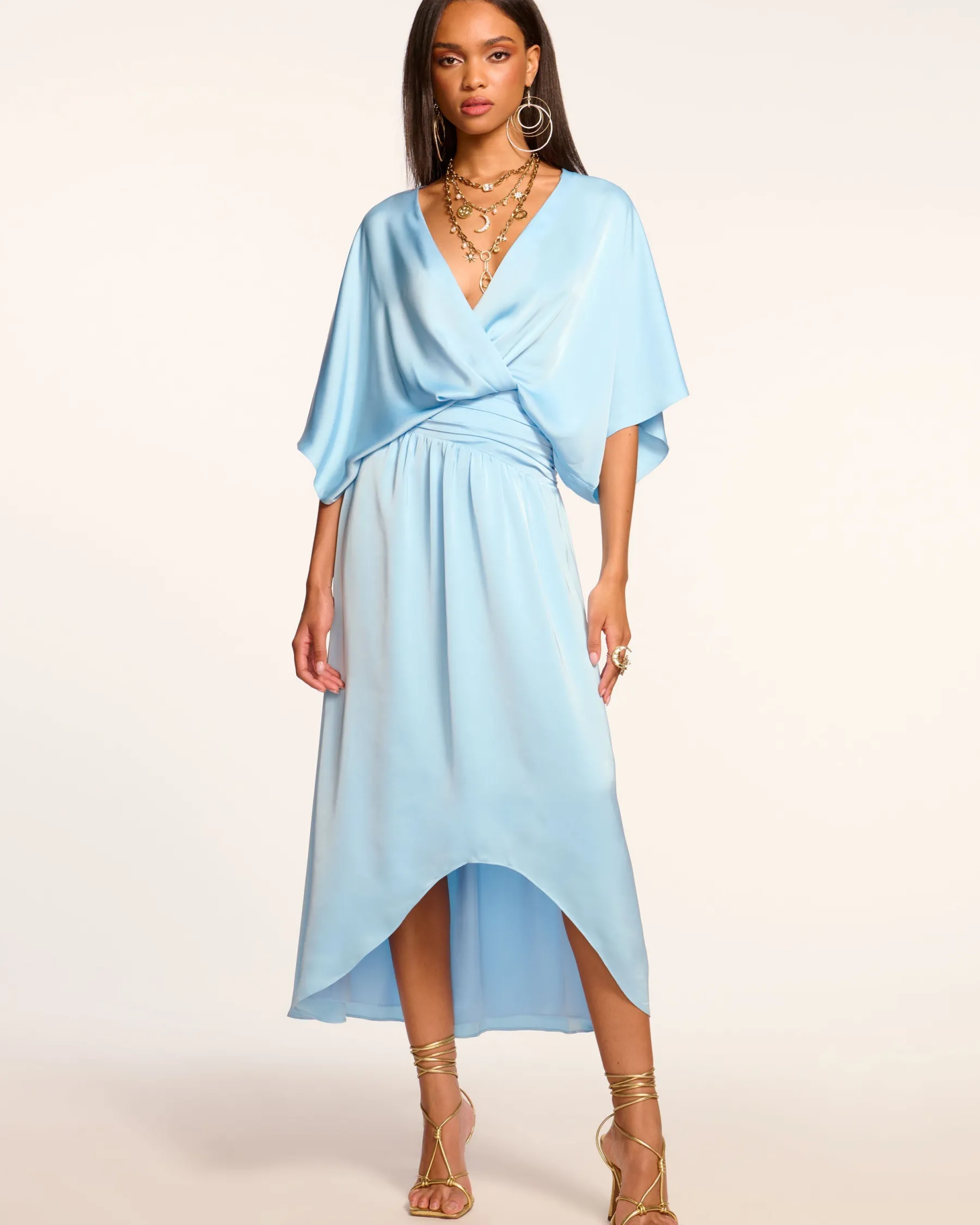 Ramy Brook Adiel Wrap Midi Dress Cheap