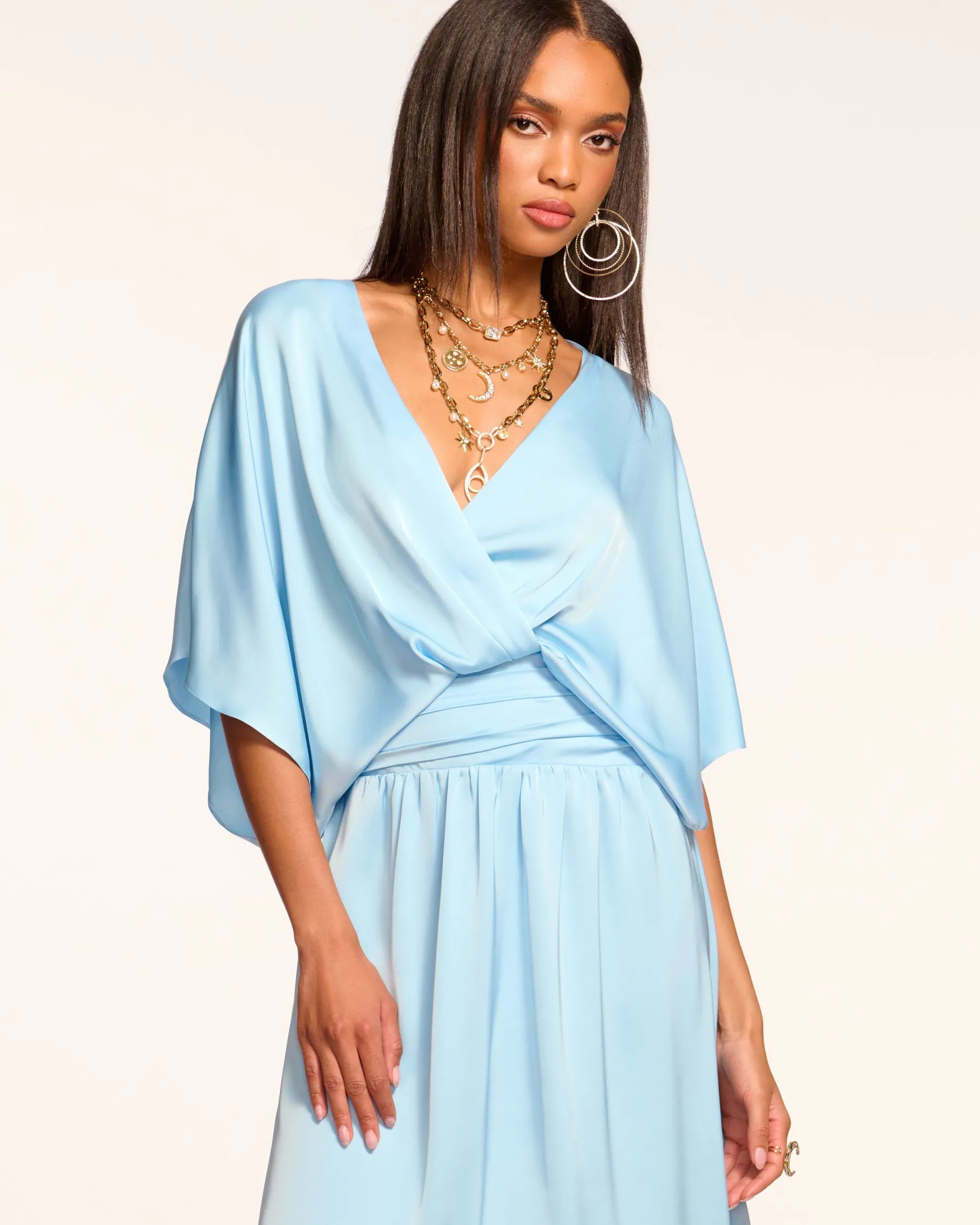 Ramy Brook Adiel Wrap Midi Dress Cheap