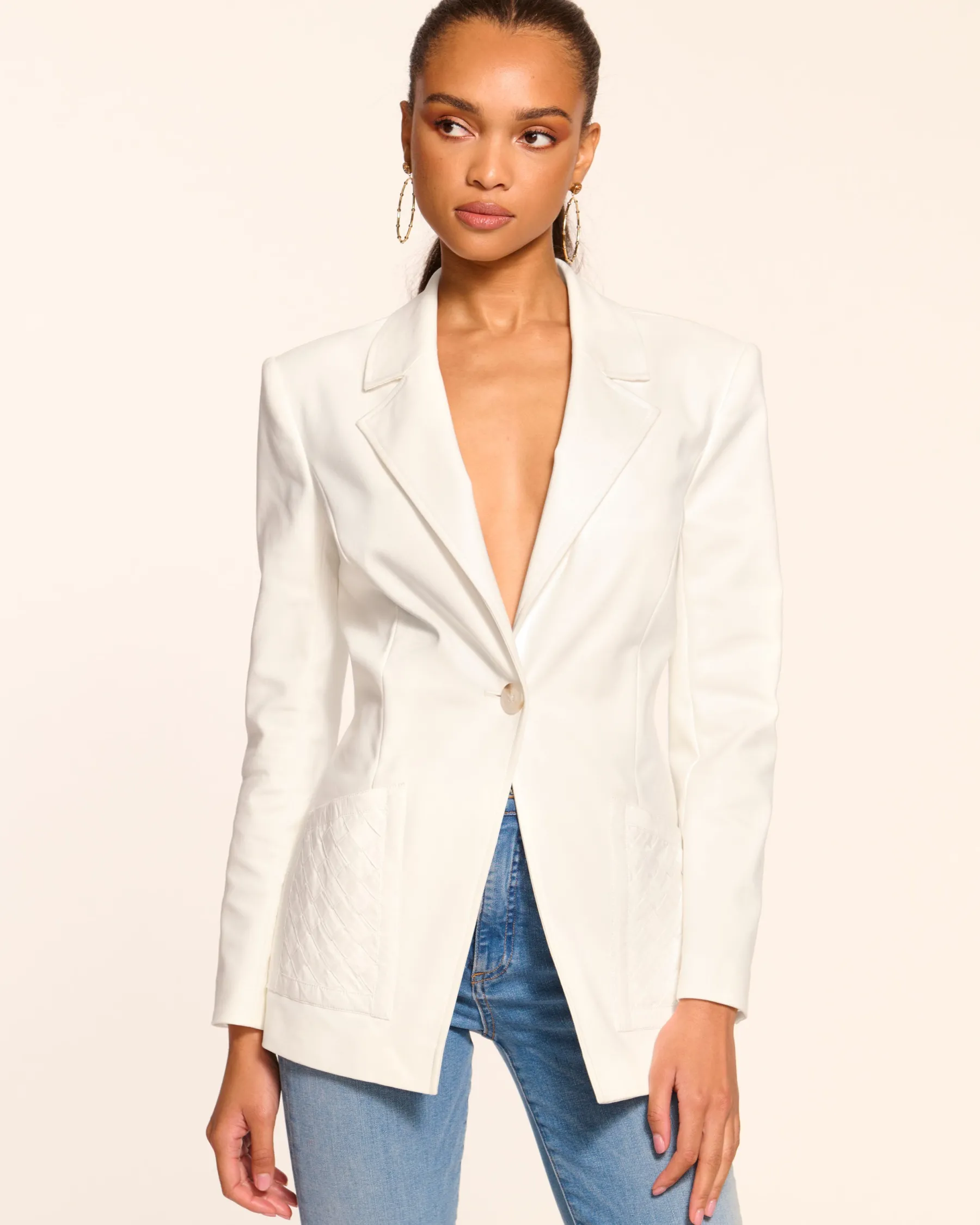 Ramy Brook Andrenetta Cotton Blazer Clearance