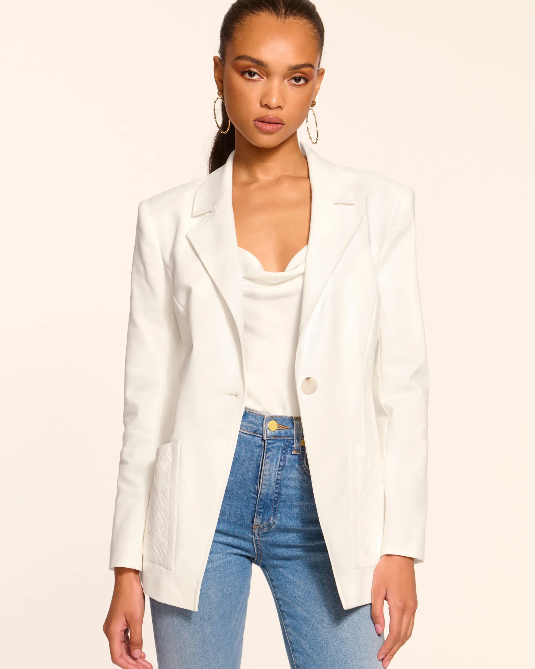 Ramy Brook Andrenetta Cotton Blazer Clearance