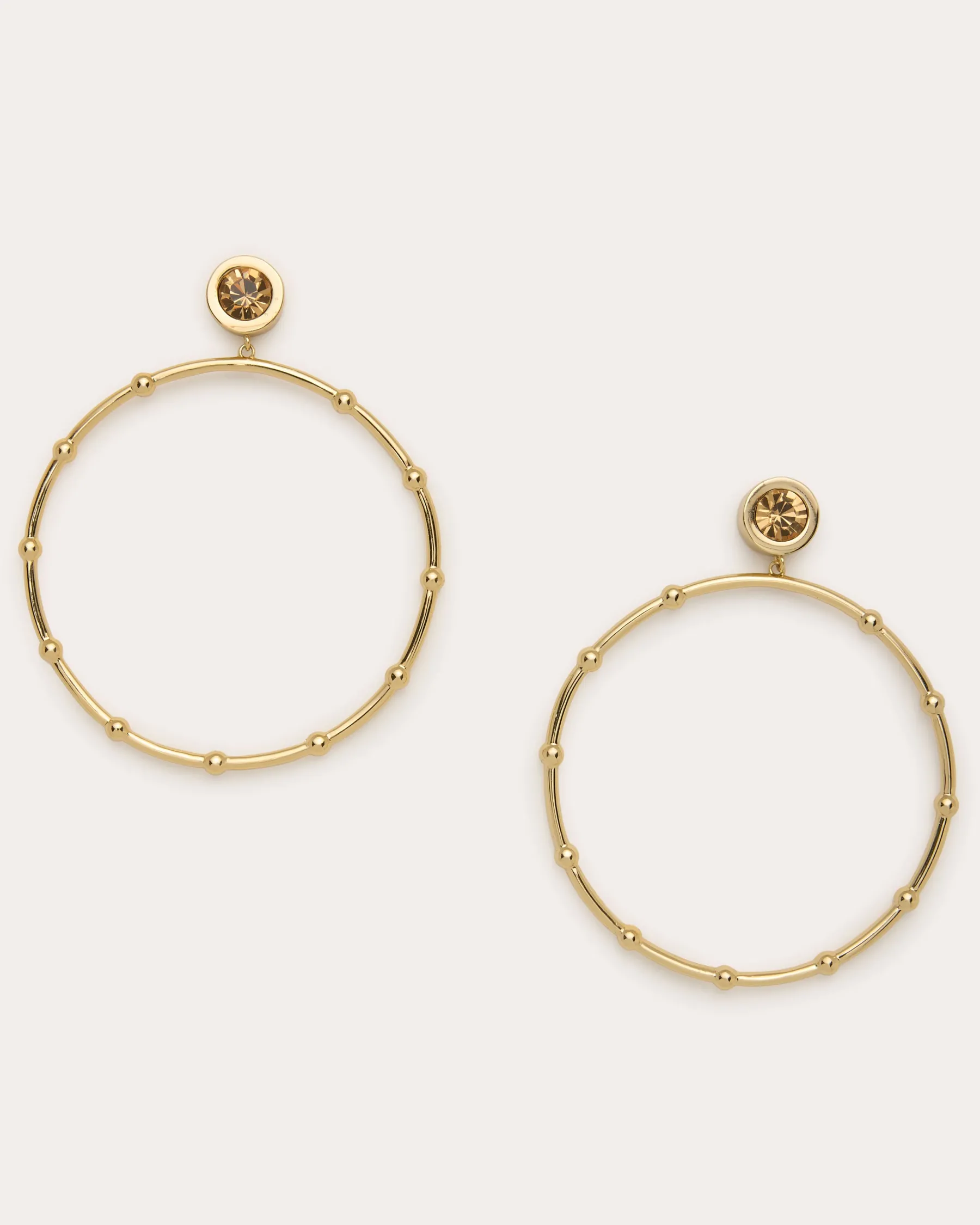 Ramy Brook Angely Drop Hoop Earrings Gold Clearance