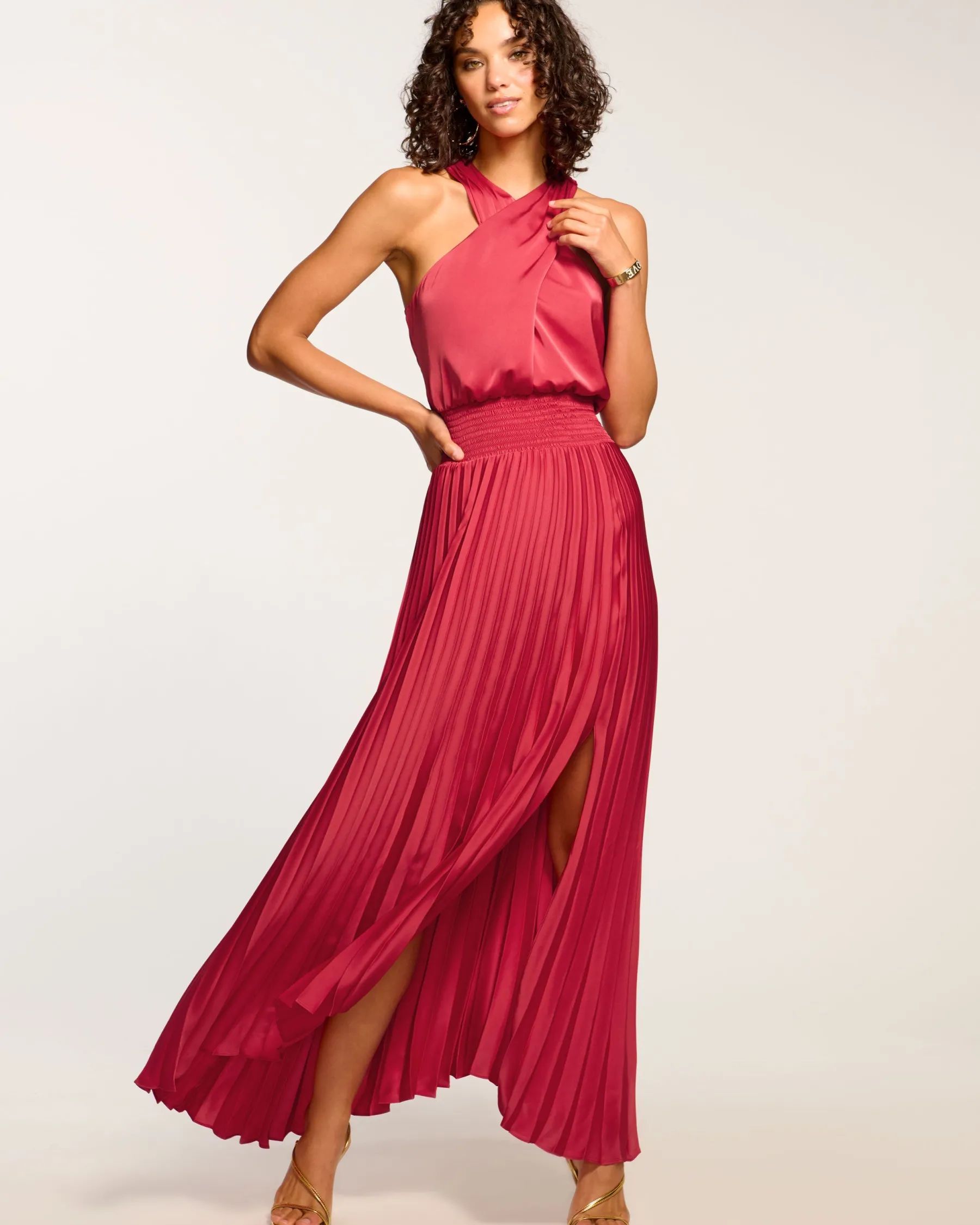 Ramy Brook Arina Halter Maxi Dress New