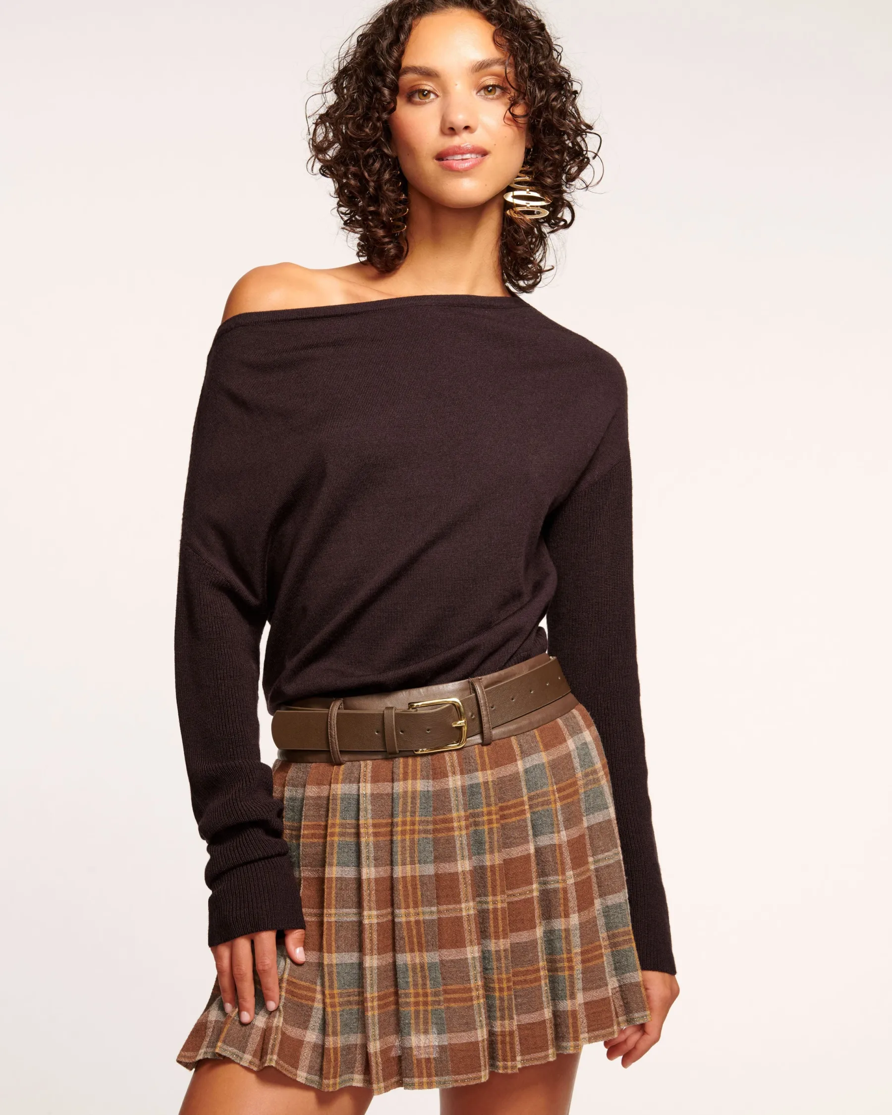 Ramy Brook Chance Wool Off-The-Shoulder Sweater Discount