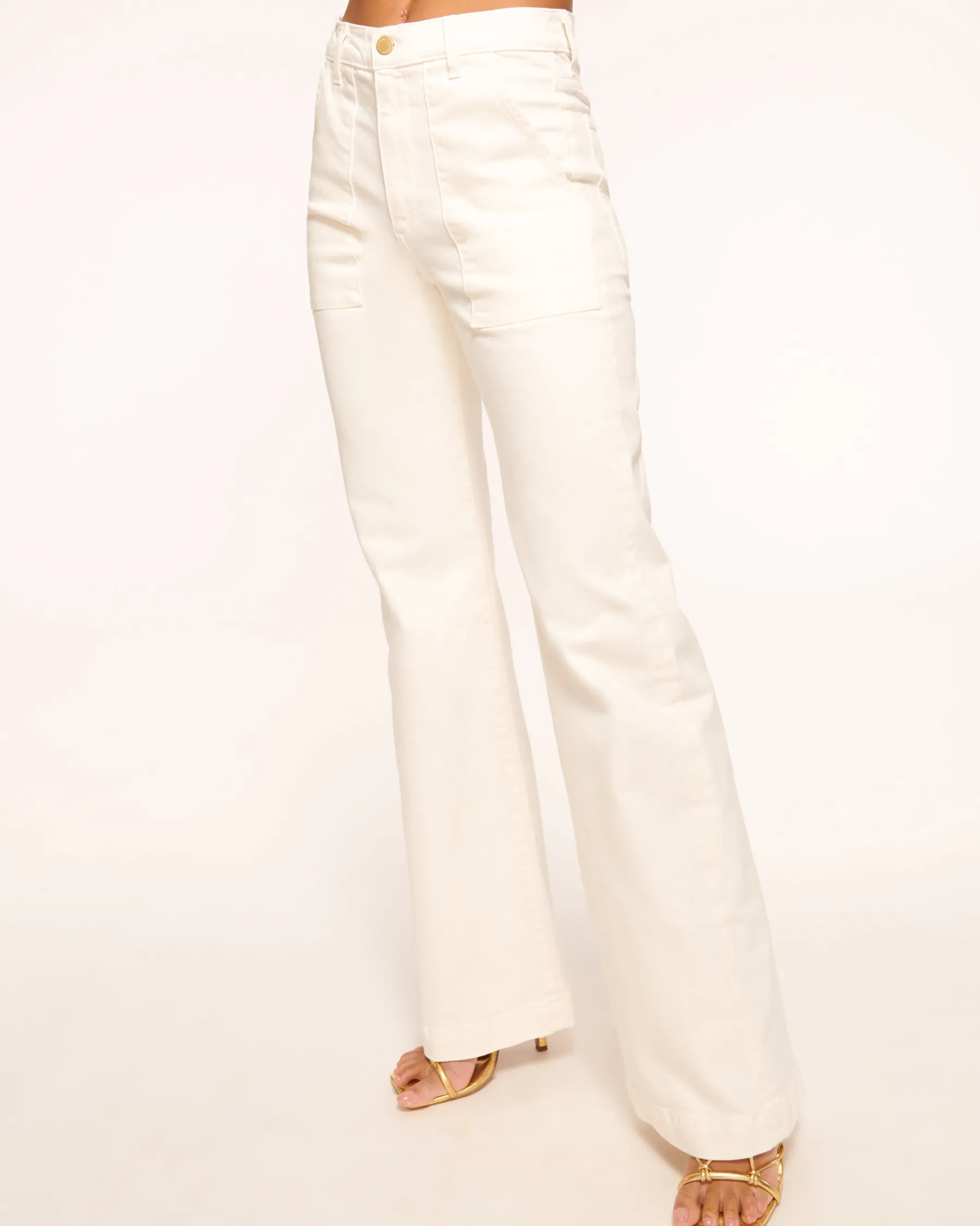 Ramy Brook Clifford Wide Leg Jean White Cheap