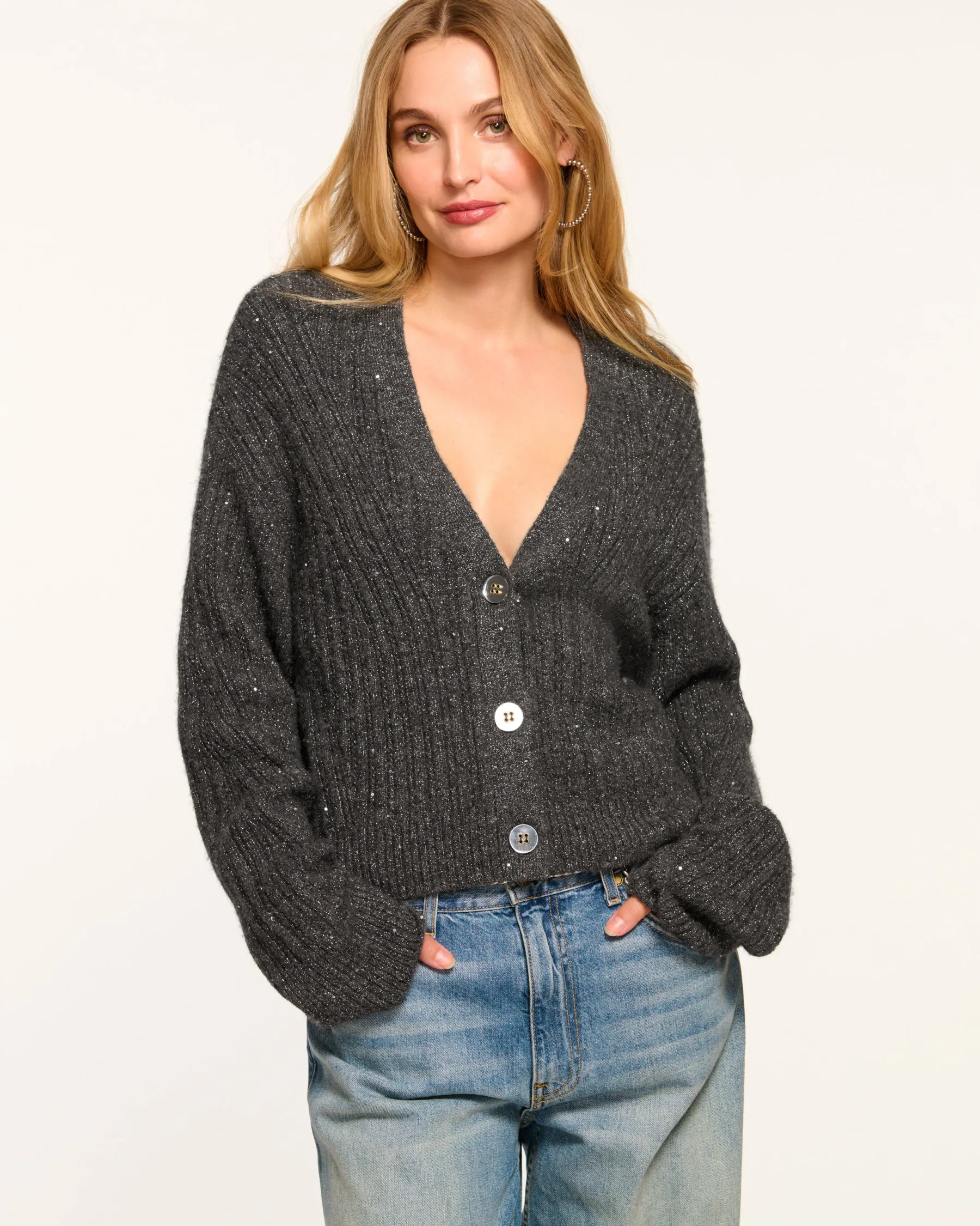 Ramy Brook Cornelius Wool Cardigan Sweater Hot