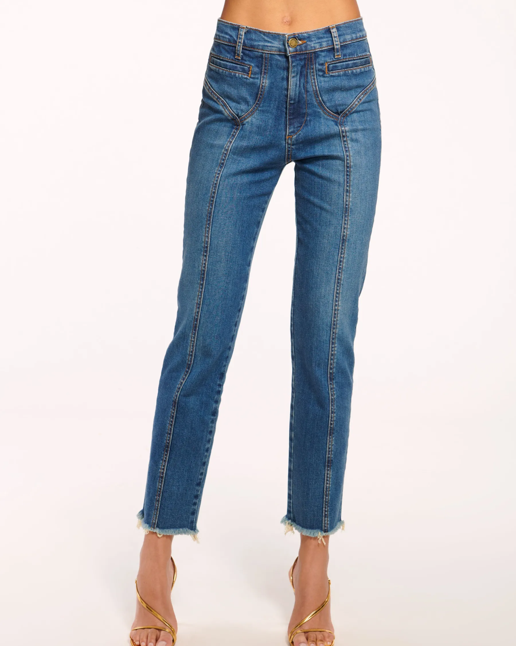 Ramy Brook Cropped Zayne High-Rise Skinny Jean Mediumwash Hot