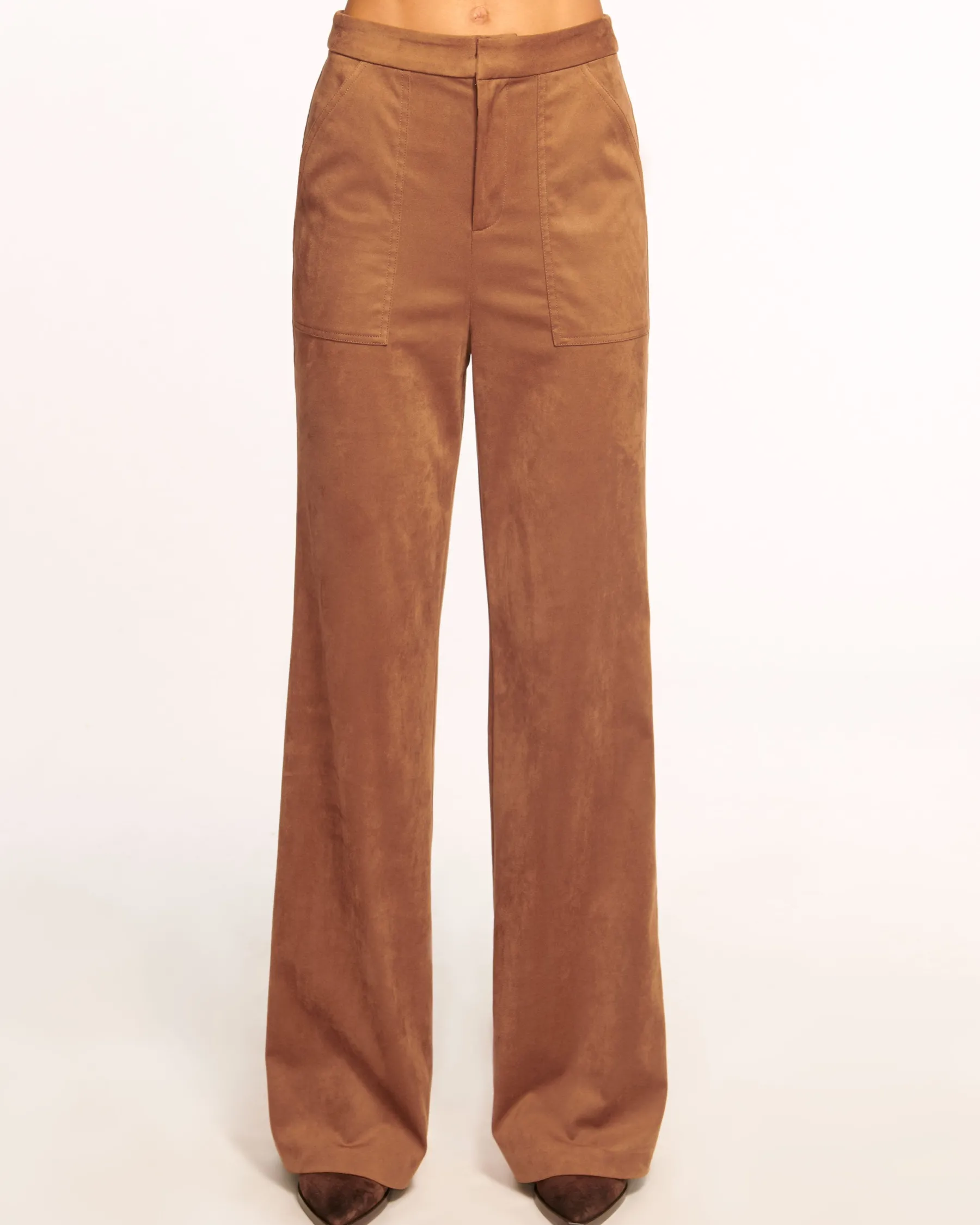 Ramy Brook Edwina Faux Suede Trouser Saddle Best Sale