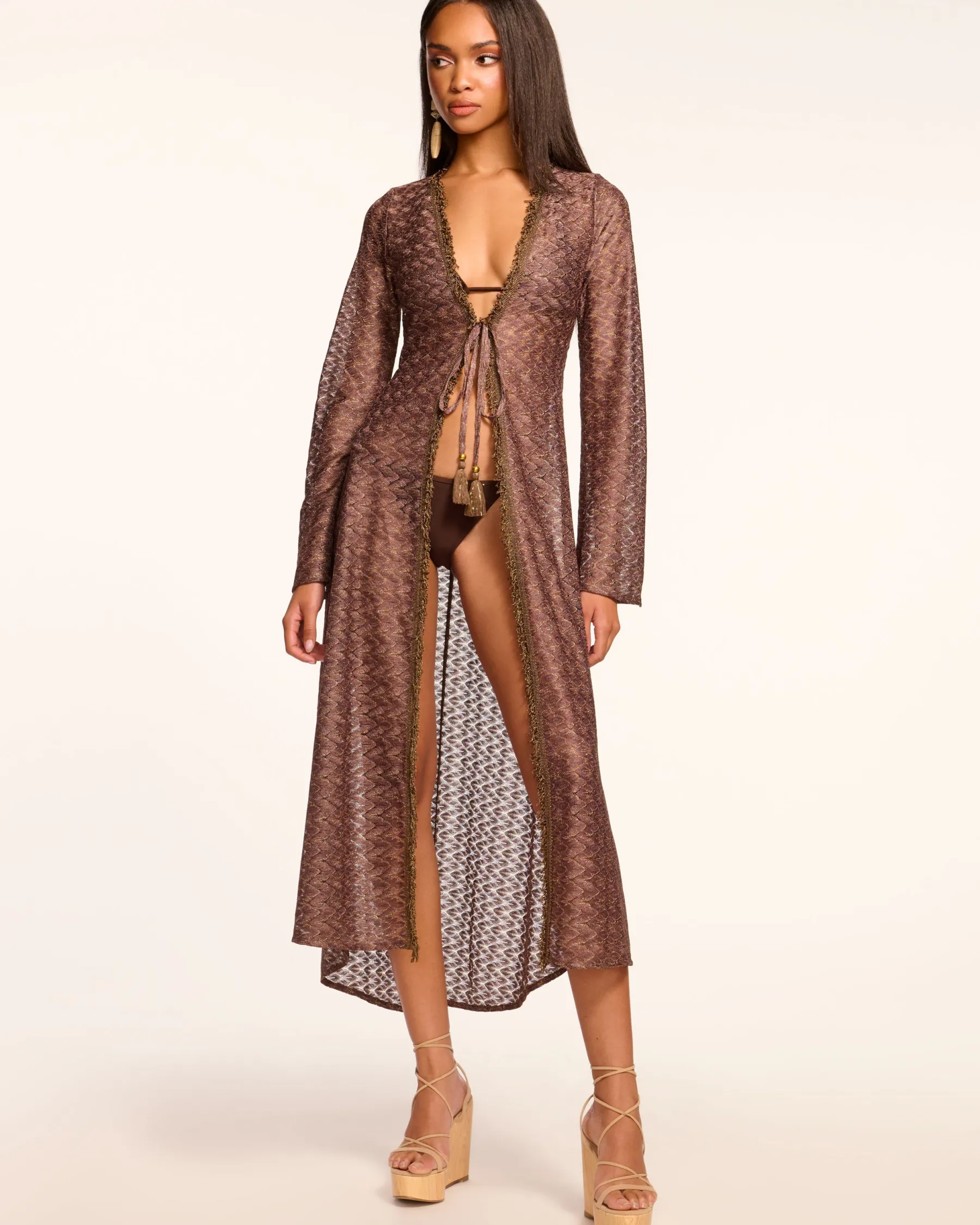 Ramy Brook Fatima Coverup Dress Brownzigzag Shop