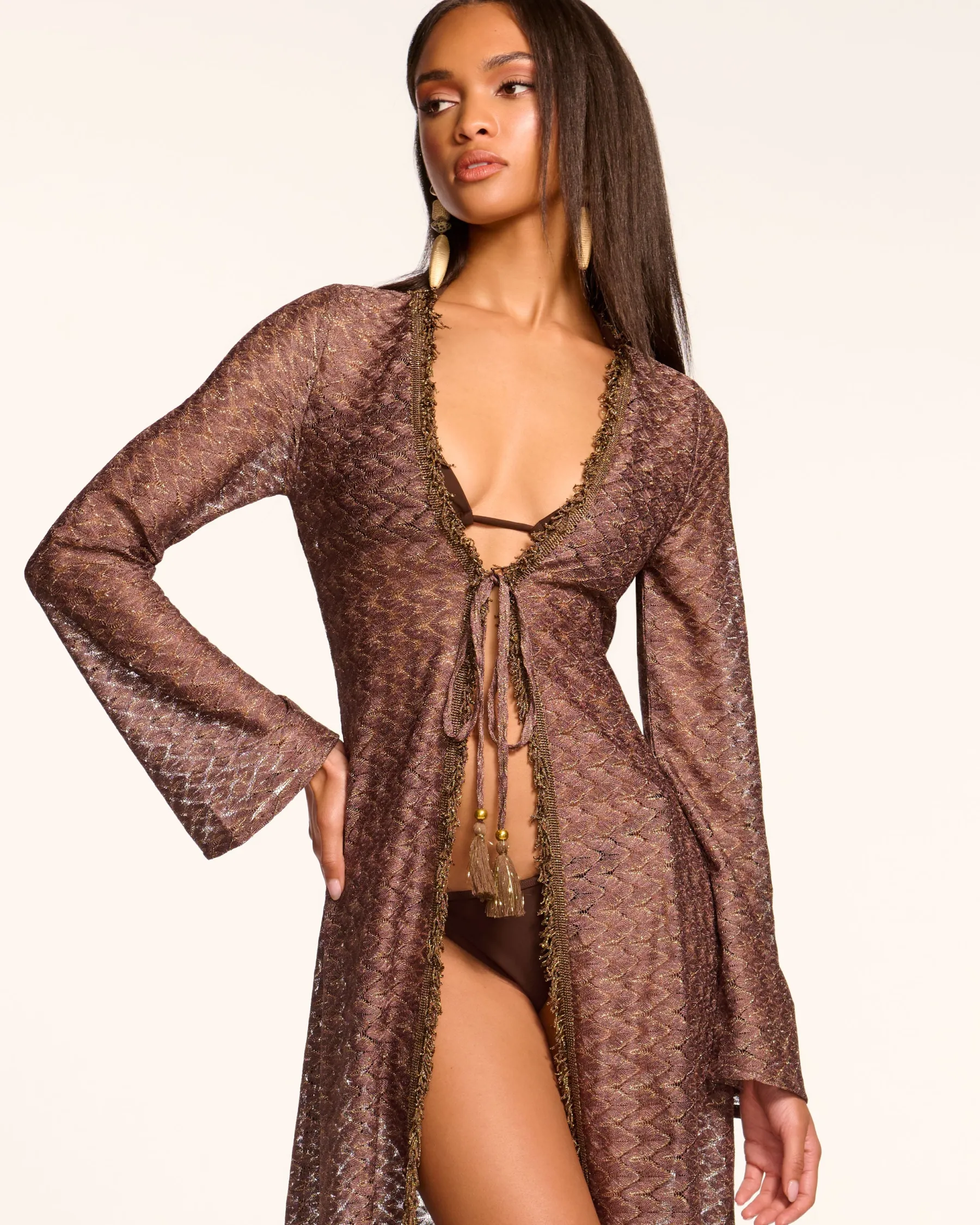 Ramy Brook Fatima Coverup Dress Brownzigzag Shop