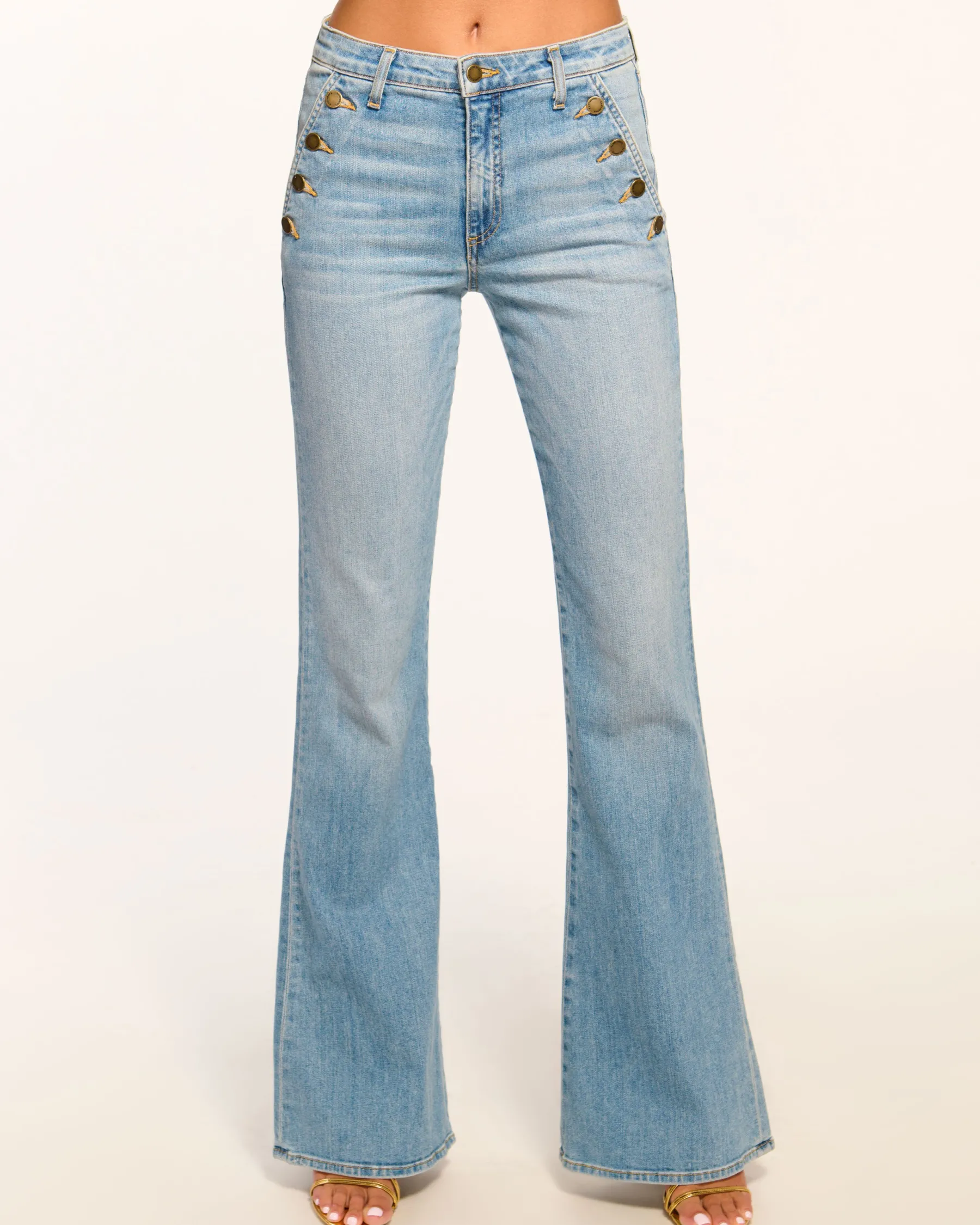 Ramy Brook Helena High-Rise Flare Jean Clearance