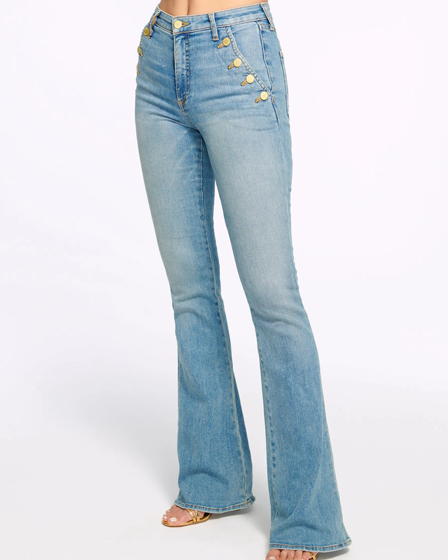 Ramy Brook Helena High-Rise Flare Jean Clearance