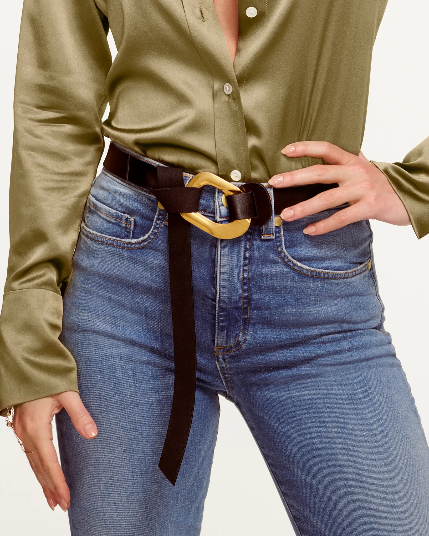 Ramy Brook Ines Leather Tie Belt Clearance