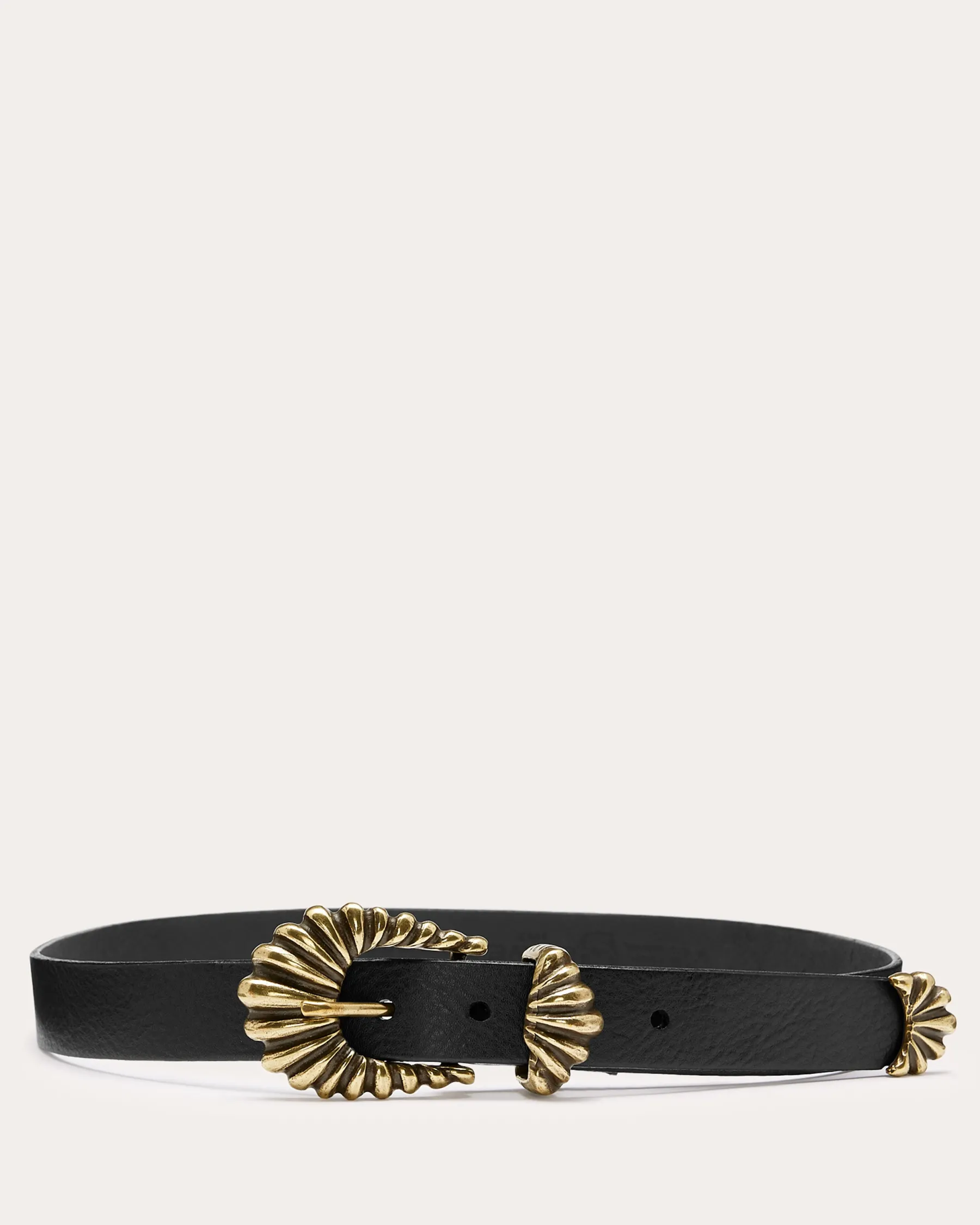 Ramy Brook Jolene Leather Belt Black New