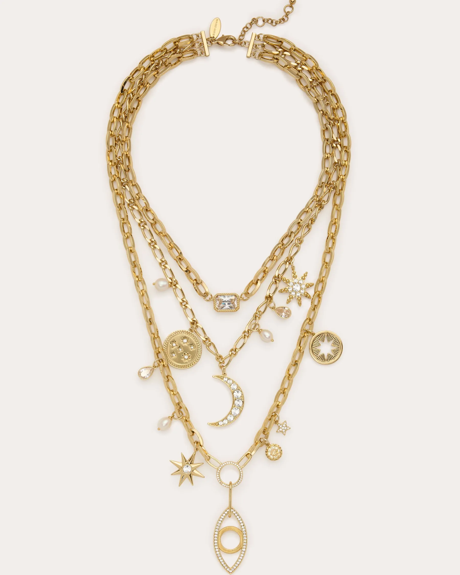 Ramy Brook Kahleah Layered Charm Necklace Gold Fashion