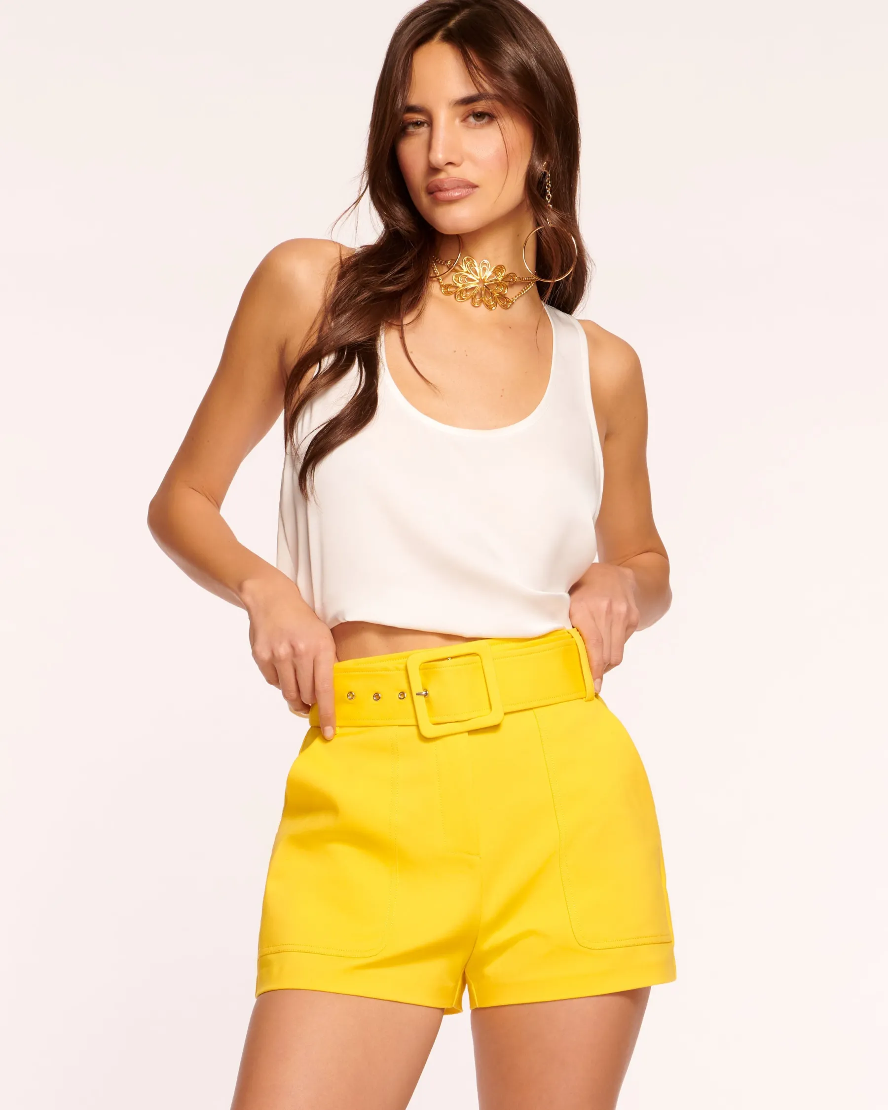 Ramy Brook Kasey Belted Mini Short Flash Sale