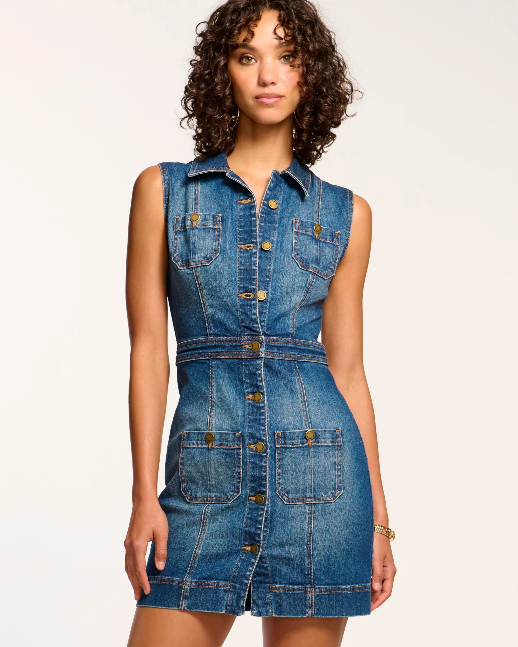 Ramy Brook Katalina Denim Mini Dress Mediumwash Online