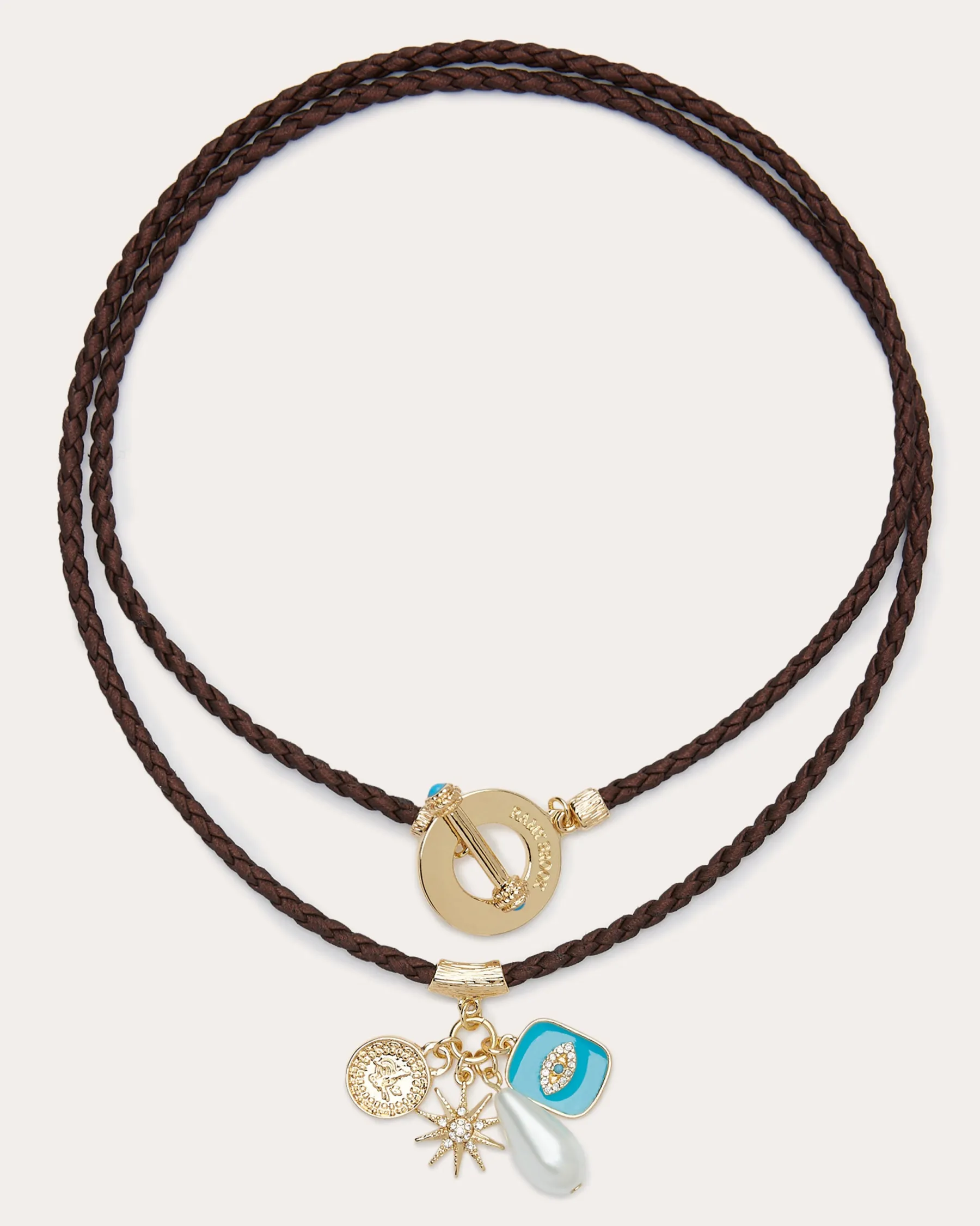 Ramy Brook Kenna Choker Charm Necklace Brown Cheap