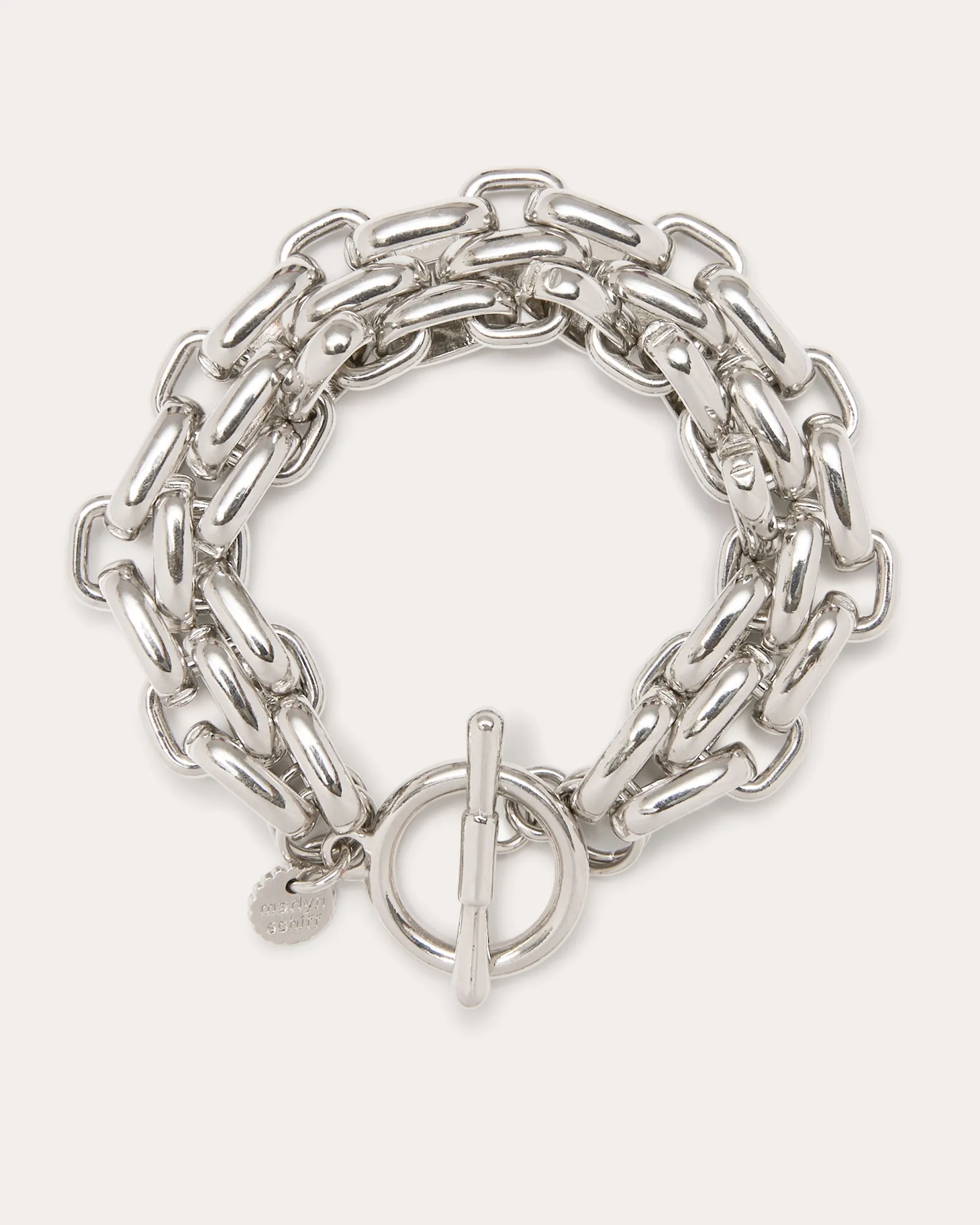 Ramy Brook Kimberly Link Bracelet Silver New