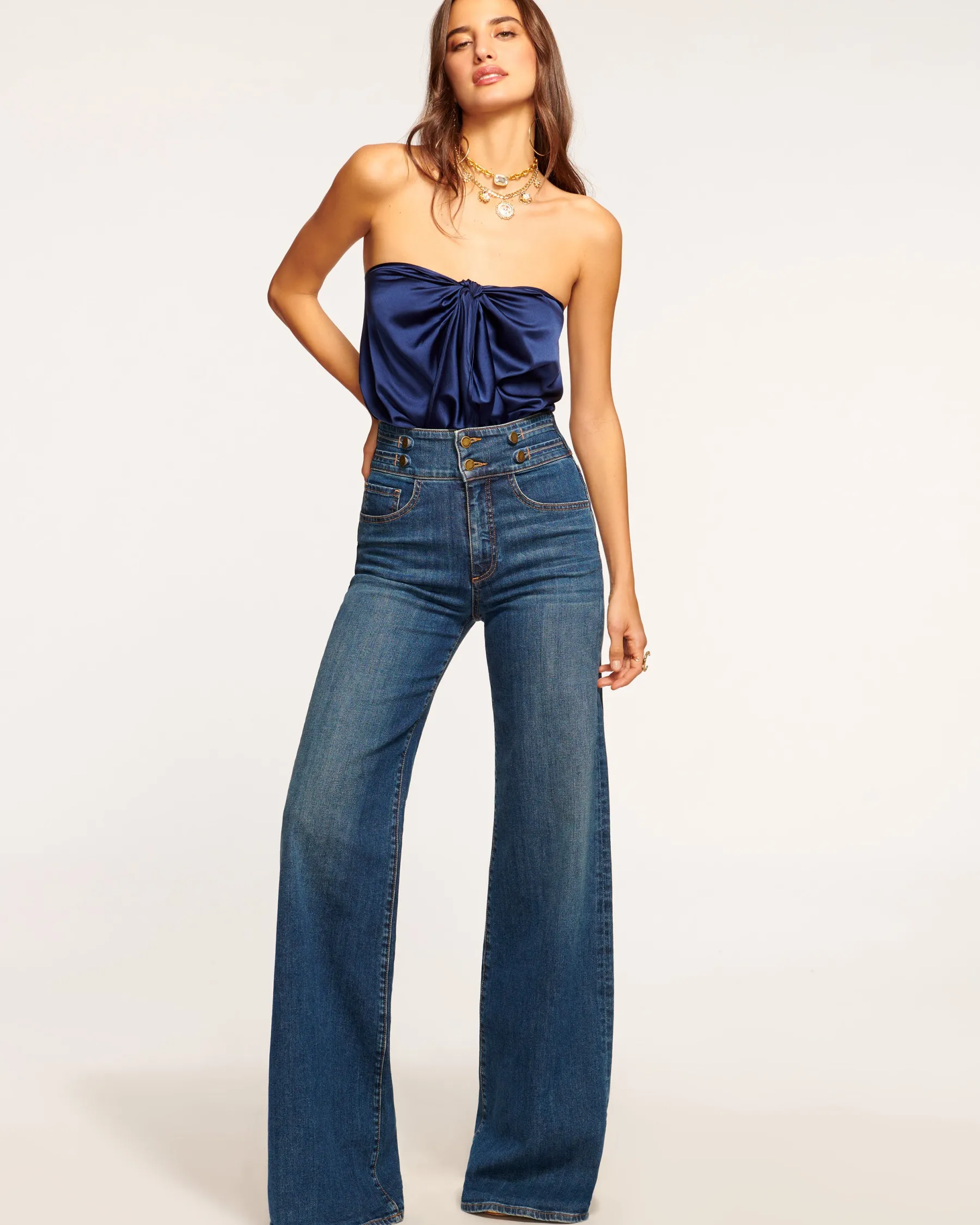 Ramy Brook Liv Wide Leg Jean New