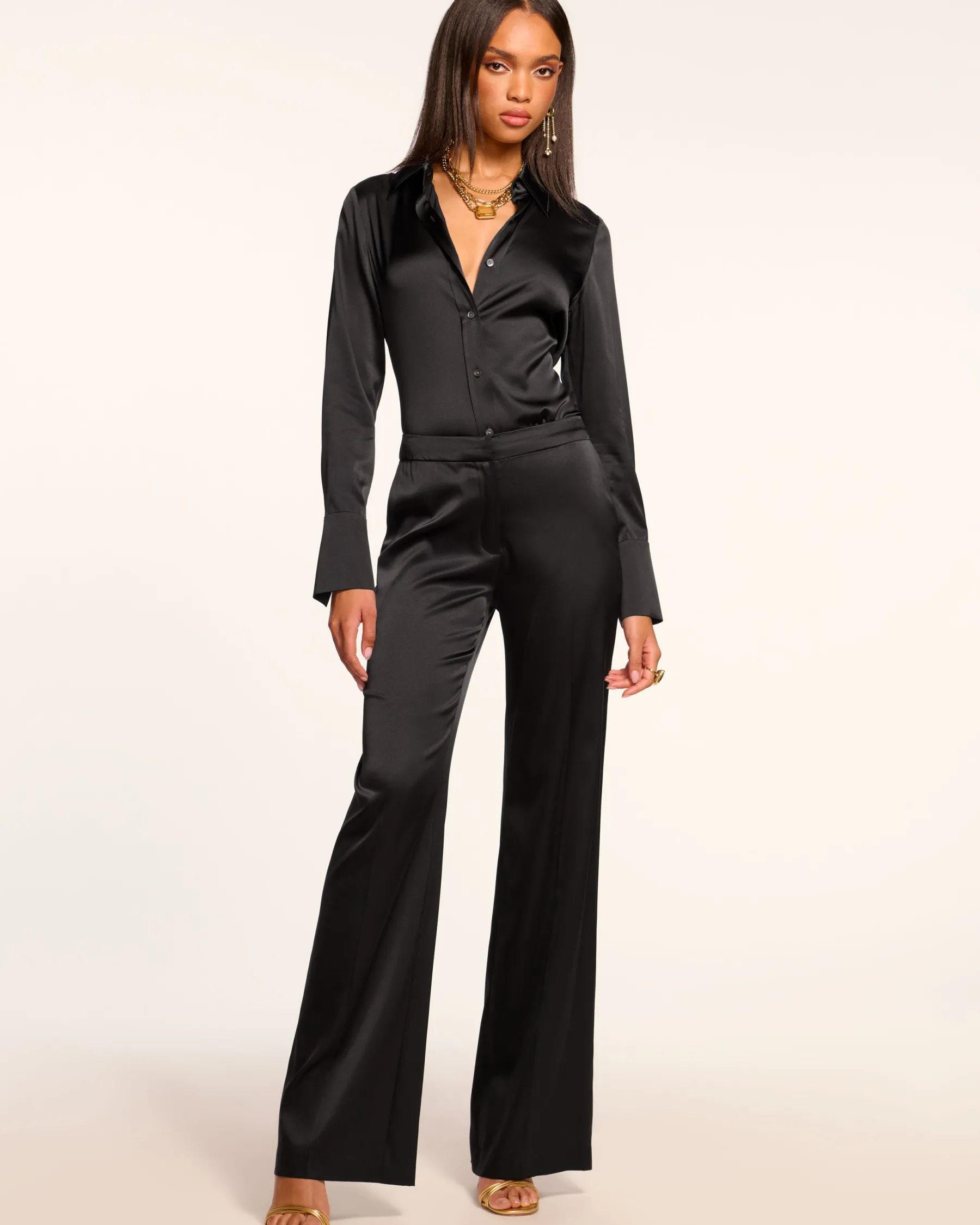 Ramy Brook Marvia Stretch Silk Pant Clearance