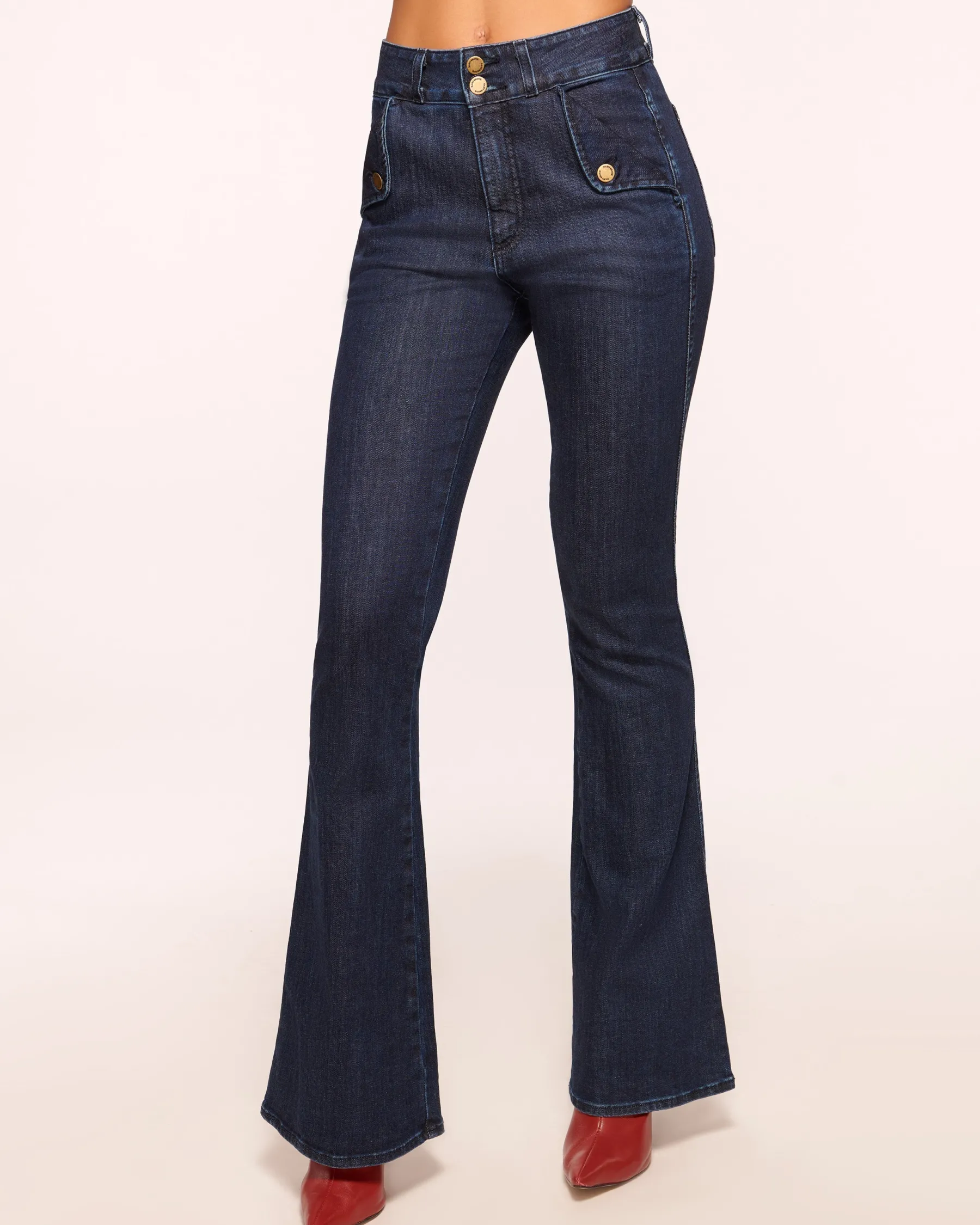 Ramy Brook Mase High-Rise Flare Jean Mediumwash Outlet