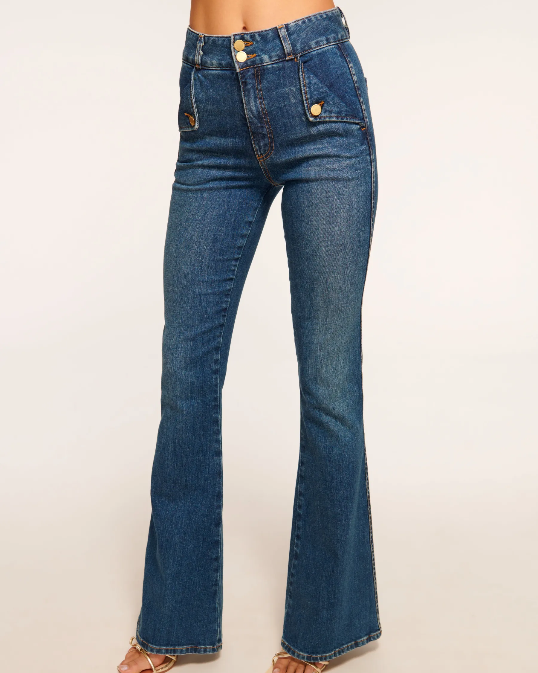 Ramy Brook Mase High-Rise Flare Jean Mediumwash Outlet