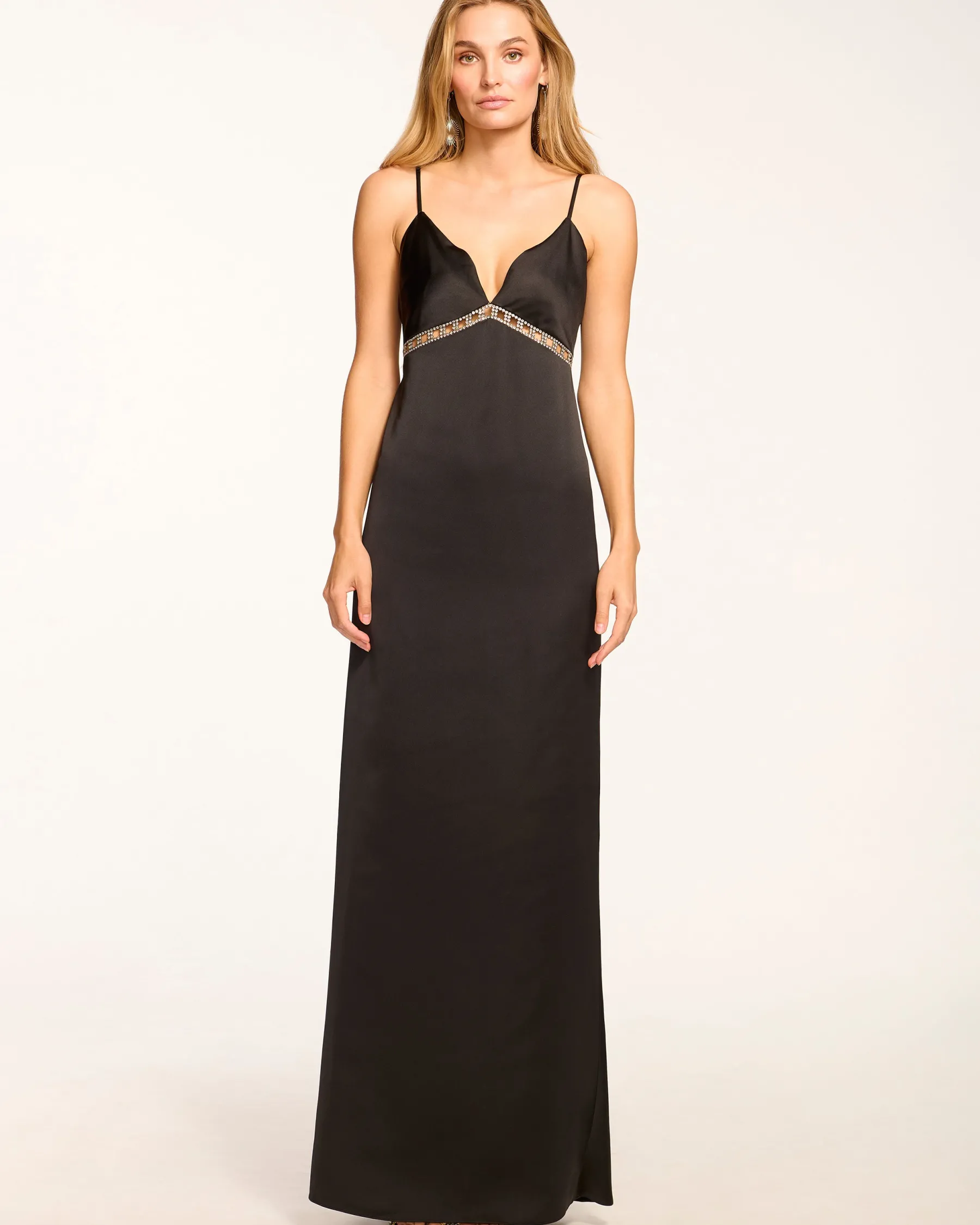 Ramy Brook Mosby Embellished Empire Waist Gown Online