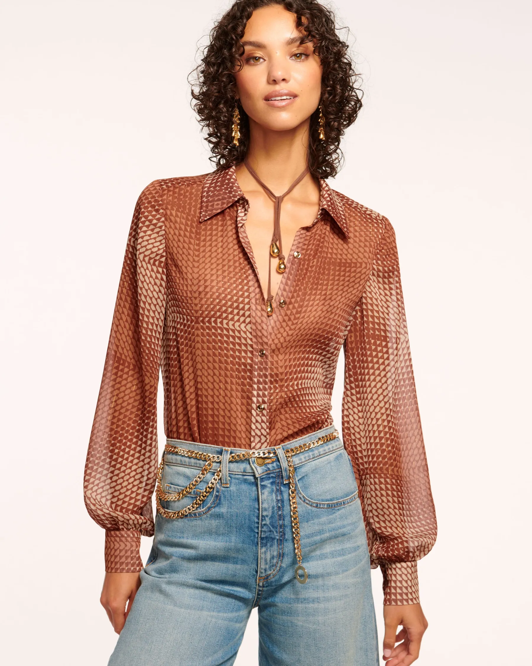 Ramy Brook Polly Button Down Blouse Saddlegeo Best