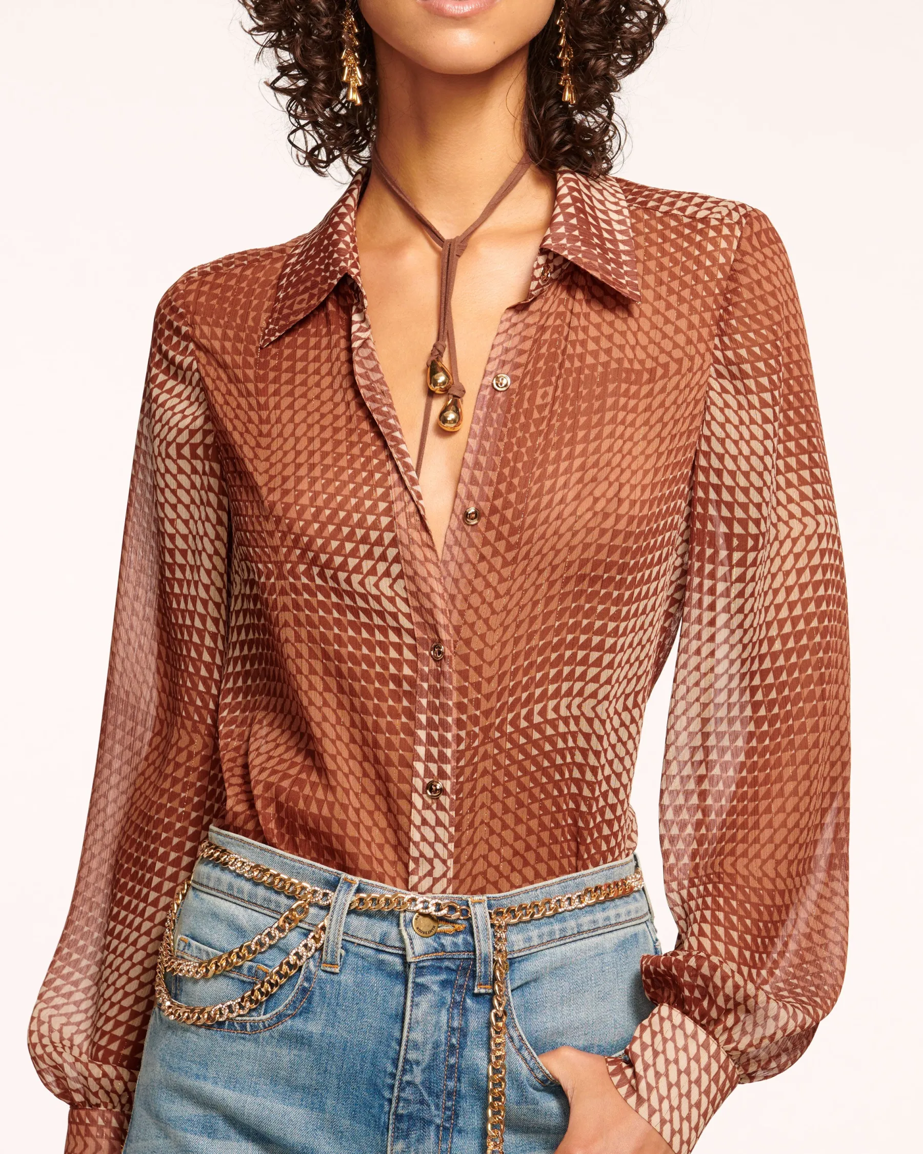 Ramy Brook Polly Button Down Blouse Saddlegeo Best