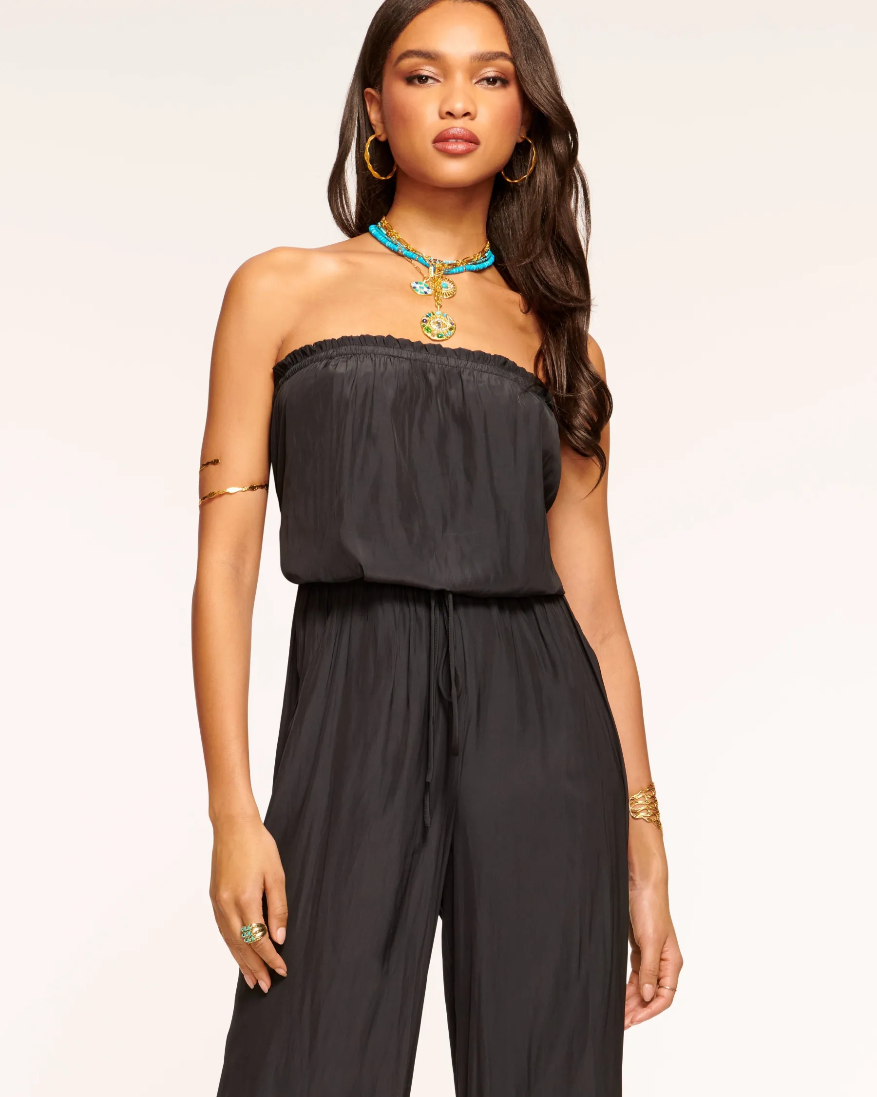 Ramy Brook Selma Strapless Jumpsuit Black Cheap