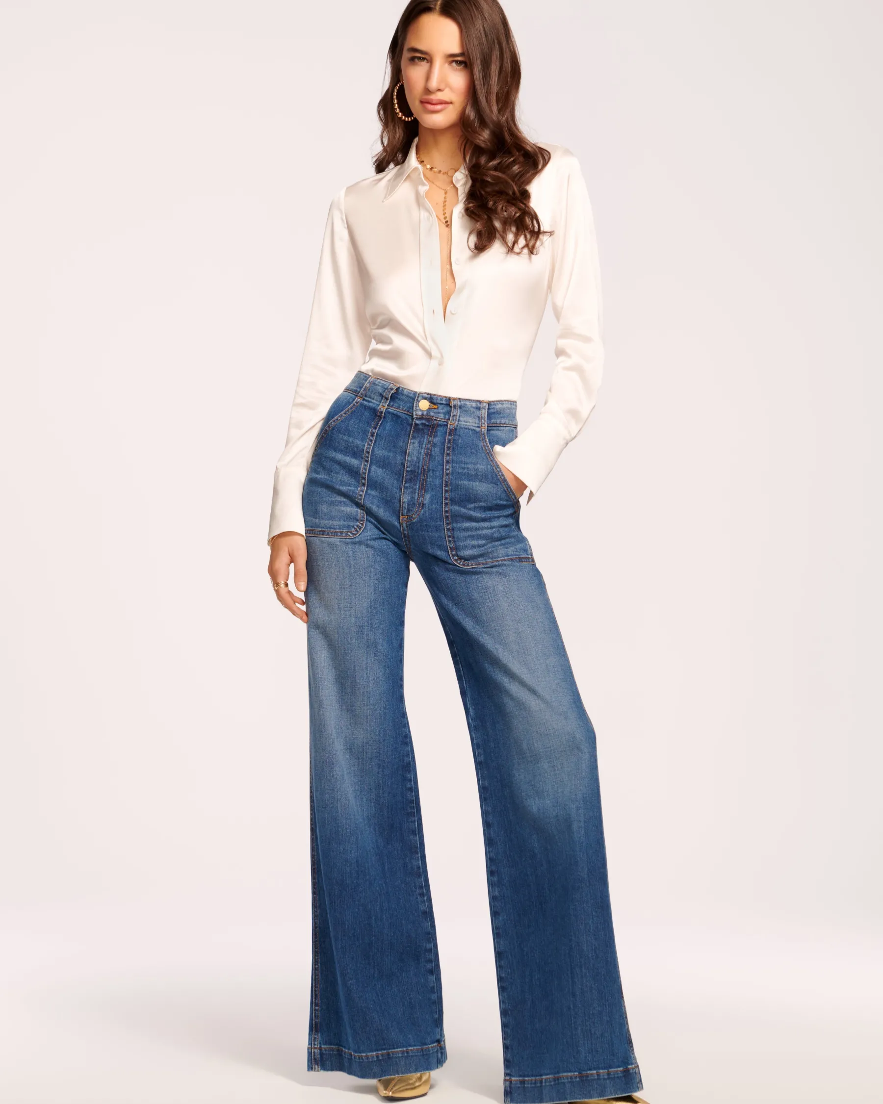 Ramy Brook Theodora Wide Leg Jean Fashion