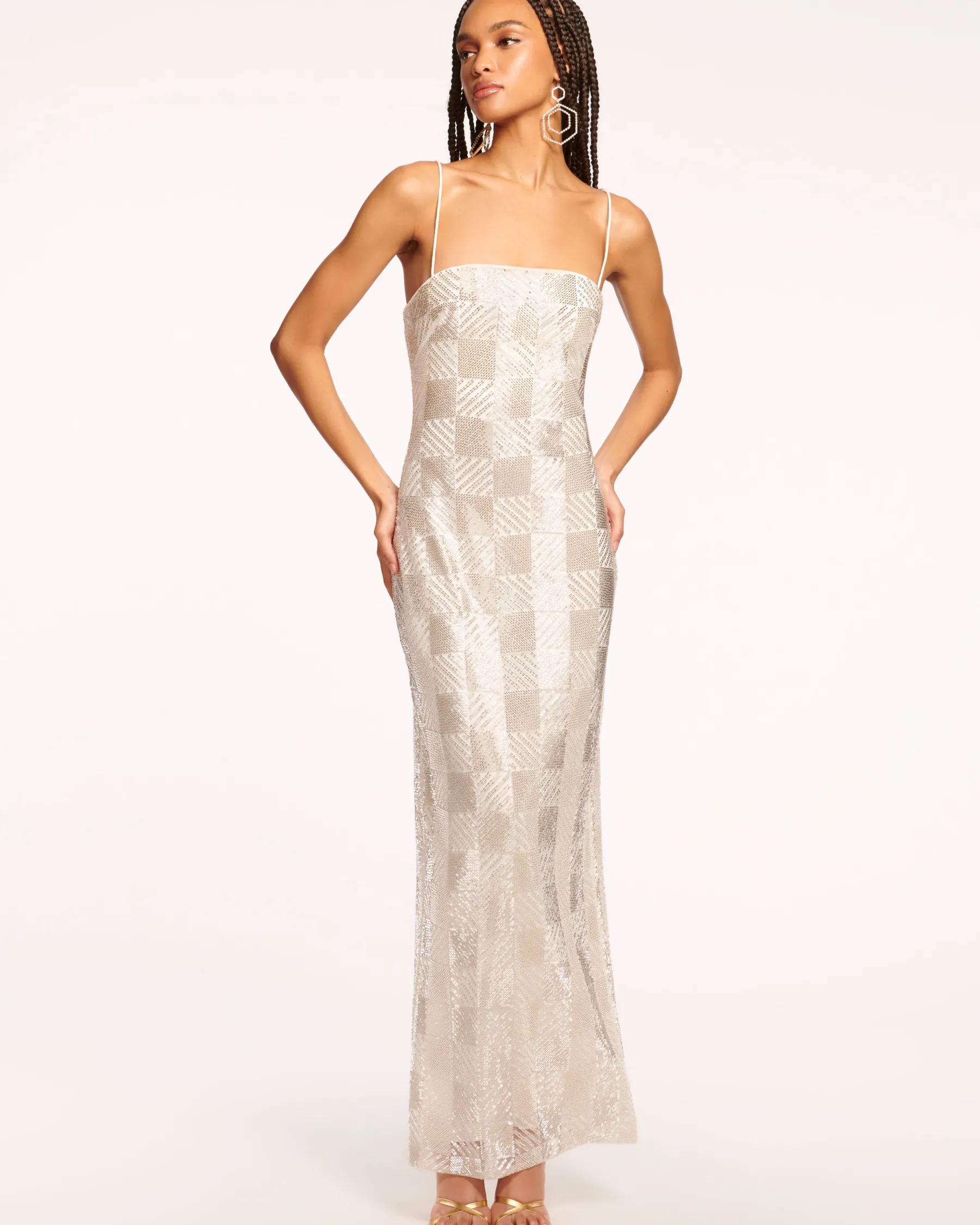 Ramy Brook Verlo Beaded Gown Silverbead Store