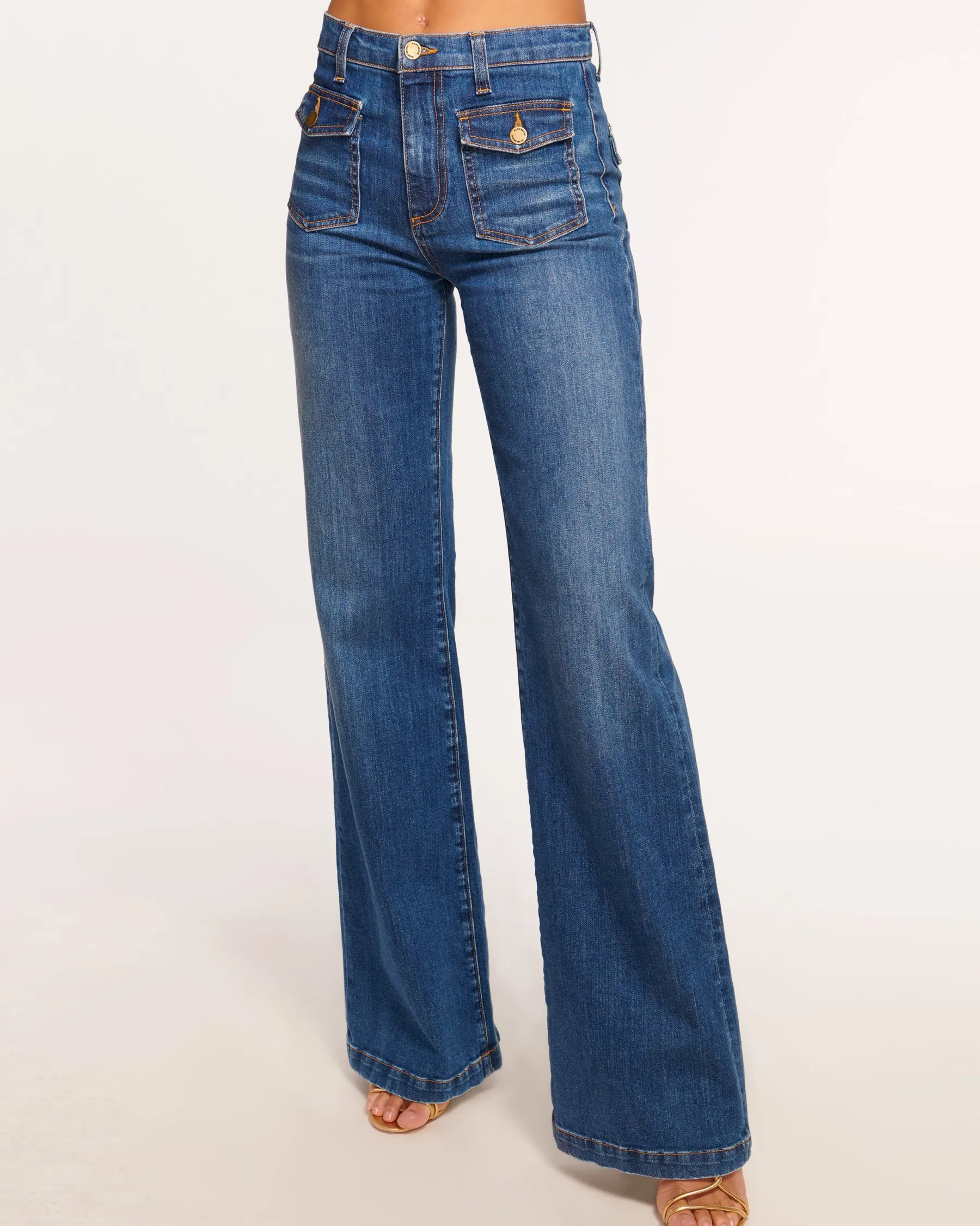 Ramy Brook Zariah Wide Leg Jean Mediumwash Discount