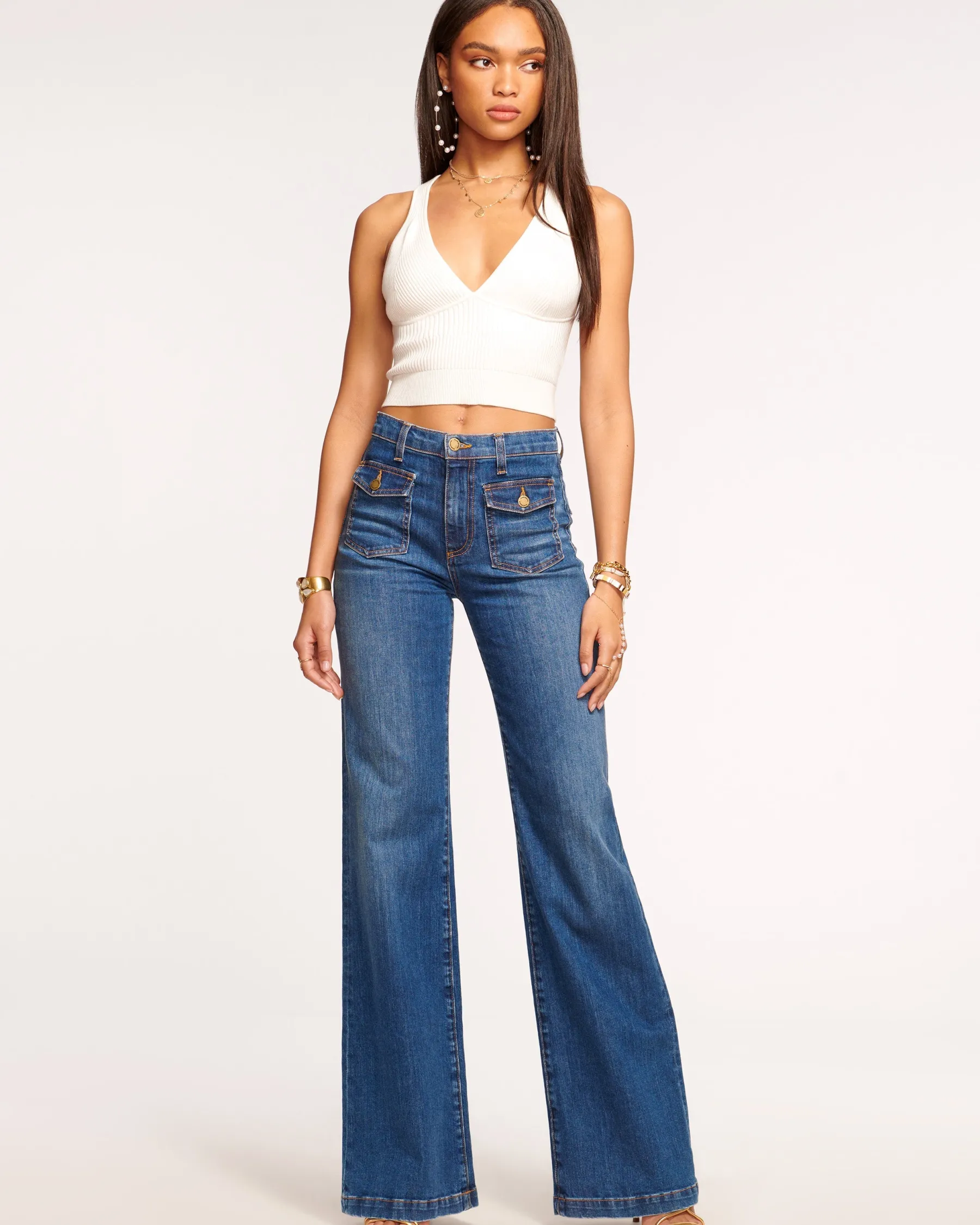 Ramy Brook Zariah Wide Leg Jean Mediumwash Discount