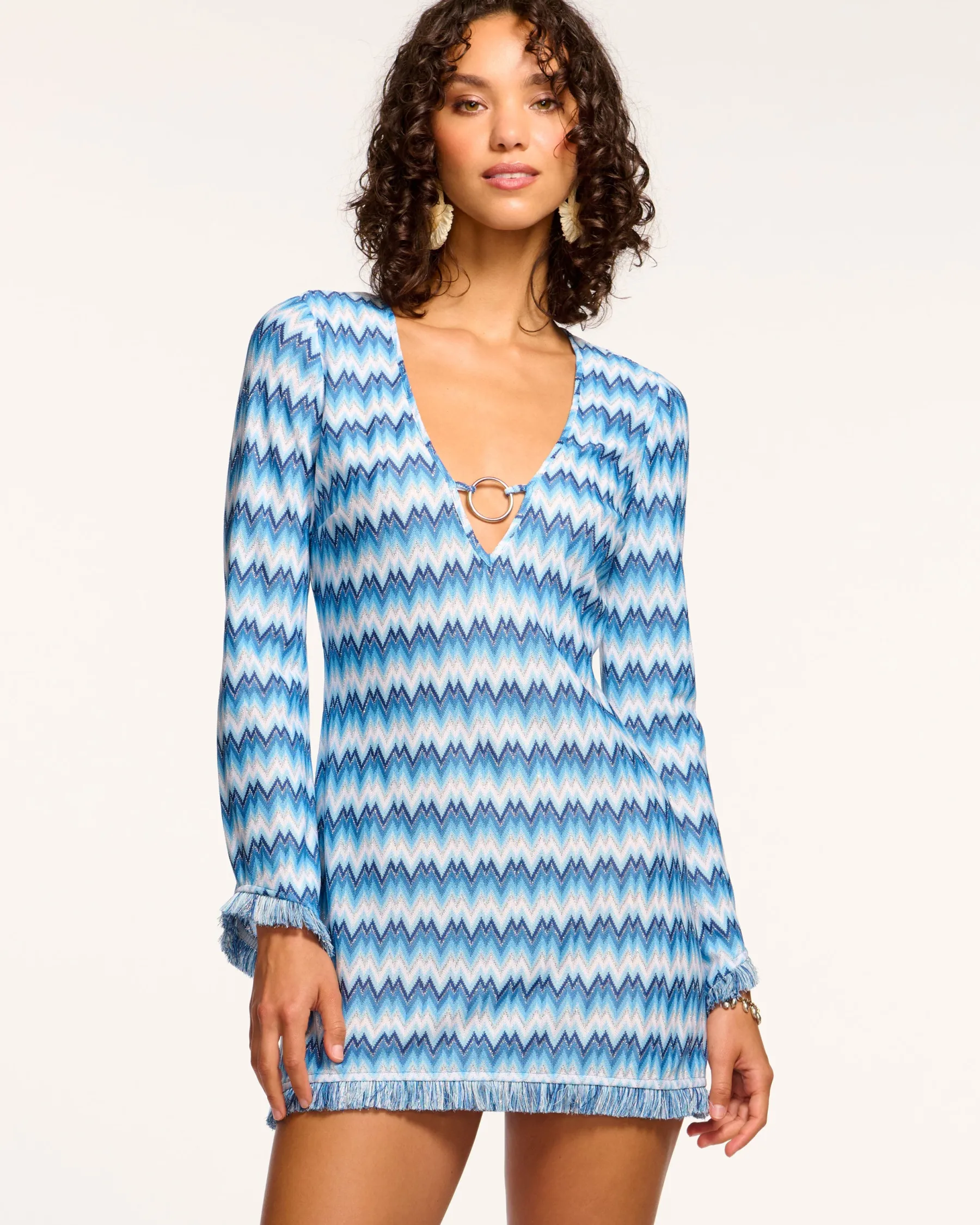 Ramy Brook Zig Zag Cassie Coverup Mini Dress Sale